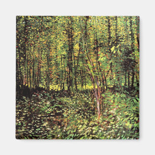 Vincent Van Gogh - Bäume und Unterholz Fine Art Magnet