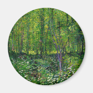 Vincent Van Gogh Bäume und Unterholz Magnet
