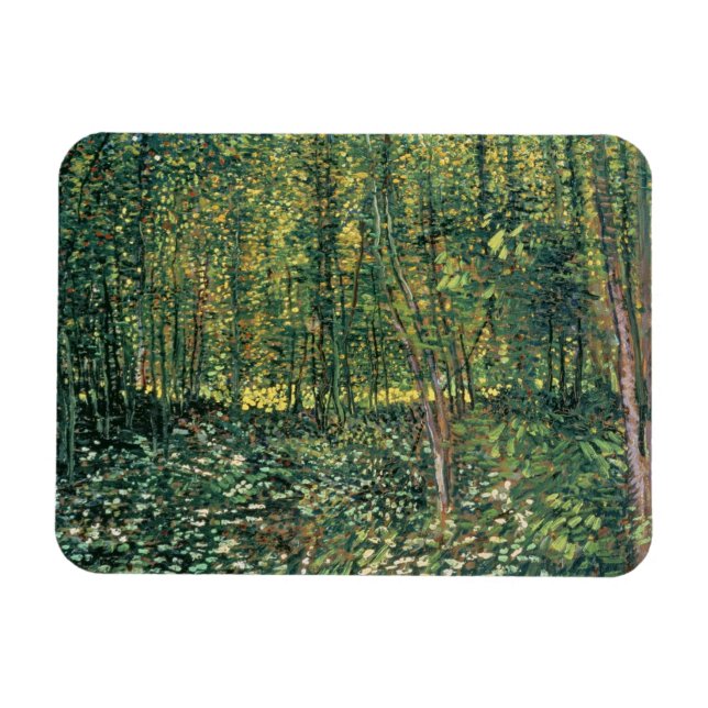 Vincent van Gogh | Bäume und Unterwuchs, 1887 Magnet (Horizontal)