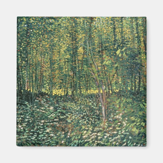 Vincent van Gogh | Bäume und Unterwuchs, 1887 Magnet (Vorne)