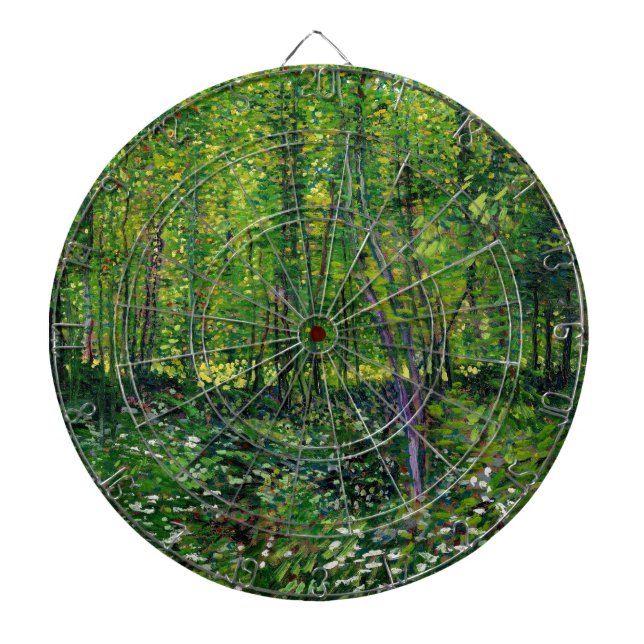 Vincent Van Gogh Bäume und Unterwuchs Dartscheibe (vorne)