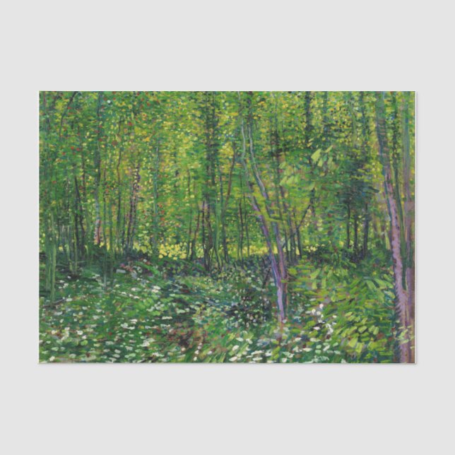 Vincent Van Gogh Bäume und Unterwuchs Seidenpapier (Vorderseite)