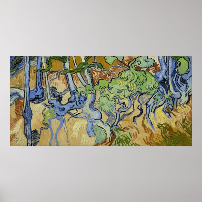 Vincent van Gogh - Baumwurzeln Poster (Vorne)