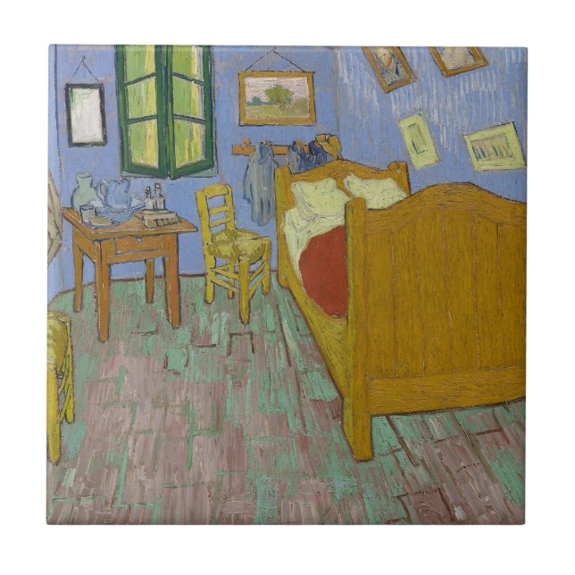 Vincent Van Gogh Bedroom Painting Fliese (Vorderseite)