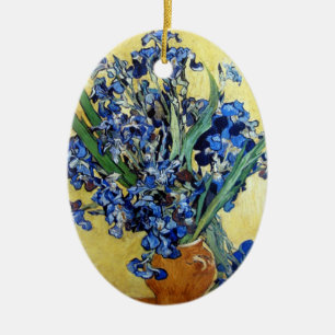 Vincent van Gogh, blaue Reisen im gelben Hintergru Keramikornament