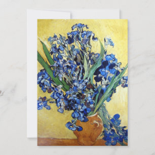 Vincent van Gogh, blaue Schwertlilien vor gelbem H