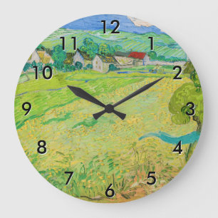 Vincent van Gogh - Blick auf Vessenots bei Auvers Große Wanduhr