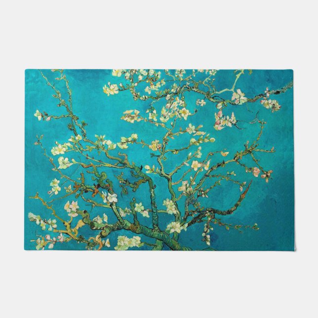 Vincent Van Gogh Blossoming Almond Tree Floral Art Fußmatte (Vorderseite)