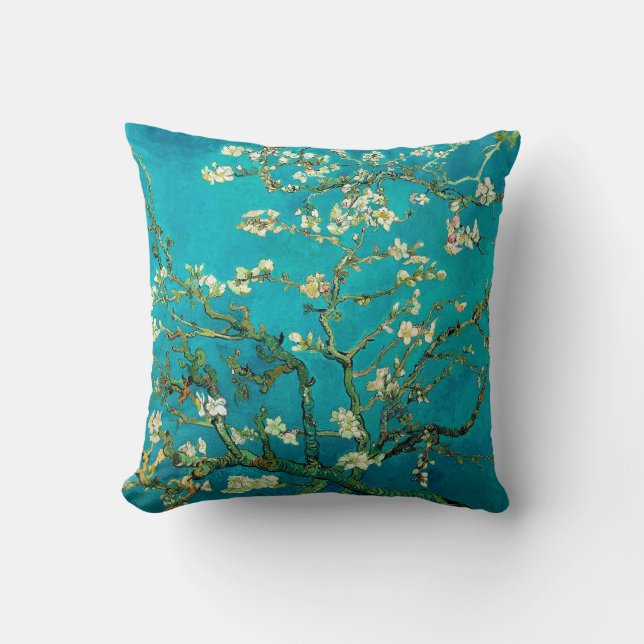 Vincent Van Gogh Blossoming Almond Tree Floral Art Kissen (Vorderseite)