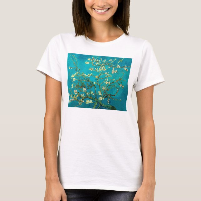 Vincent Van Gogh Blossoming Almond Tree Floral Art T-Shirt (Vorderseite)