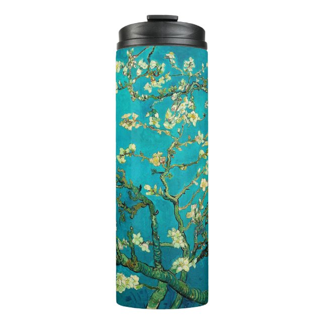 Vincent Van Gogh Blossoming Almond Tree Floral Art Thermosbecher (Vorderseite)