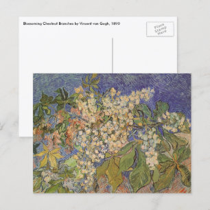 Vincent van Gogh - blühende Kastanienzweige Postkarte
