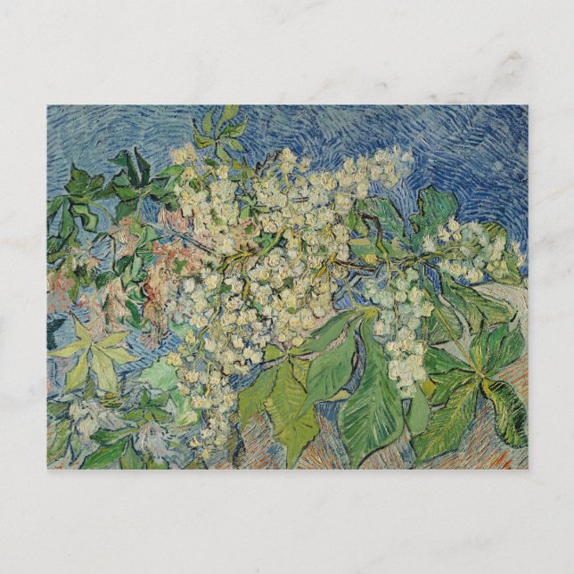 Vincent van Gogh | Blühende Kastanienzweige Postkarte (Vorderseite)