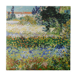 Vincent van Gogh - Blühender Garten Fliese