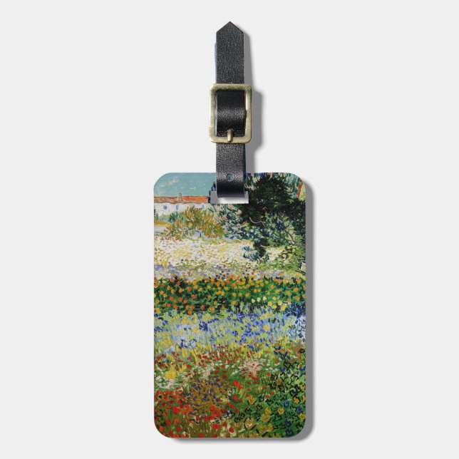 Vincent van Gogh - Blühender Garten Gepäckanhänger (Vorderseite vertikal)
