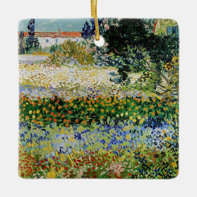 Vincent van Gogh - Blühender Garten Keramikornament (Vorderseite)