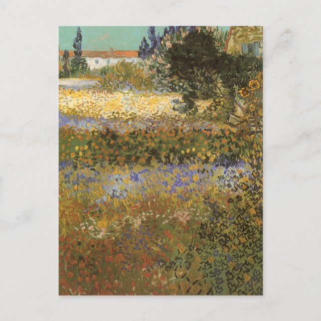 Vincent van Gogh - Blühender Garten Postkarte (Vorderseite)