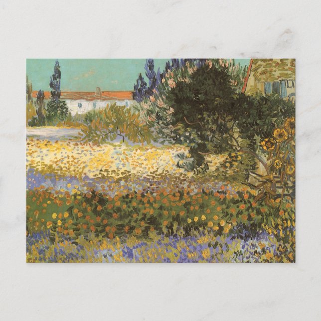 Vincent van Gogh - Blühender Garten Postkarte (Vorderseite)