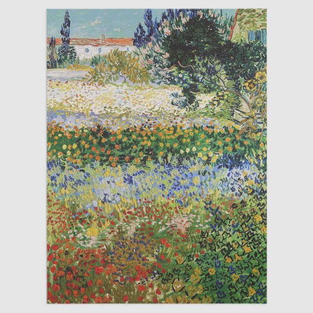 Vincent van Gogh - Blühender Garten Seidenpapier (Von Creator hochgeladen)