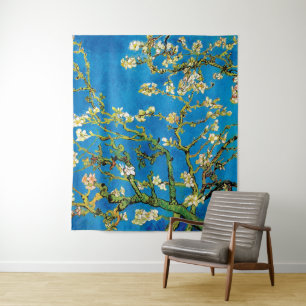 Vincent Van Gogh - Blühender Mandelbaum Kunst Wandteppich