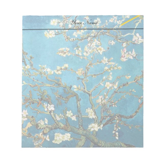 Vincent van Gogh, blühender Mandelbaum Notizblock (Vorderseite)