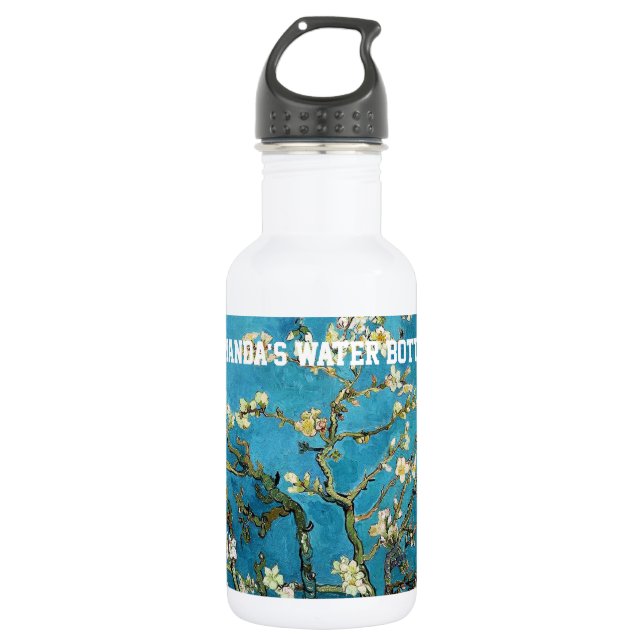 Vincent van Gogh, blühender Mandelbaum Trinkflasche (Vorderseite)