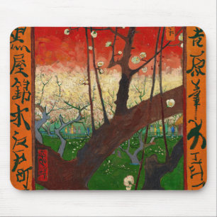 Vincent van Gogh - Blühender Pflaumenbaum Mousepad