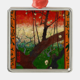 Vincent van Gogh - Blühender Pflaumenbaum Ornament Aus Metall