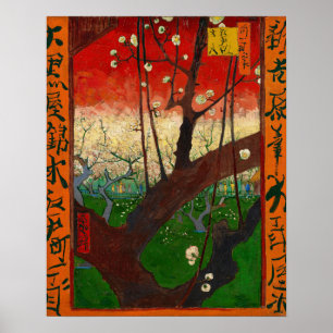 Vincent van Gogh - Blühender Pflaumenbaum Poster