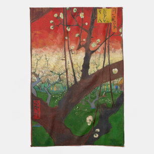 Vincent van Gogh - Blühender Pflaumenbaumgarten Geschirrtuch