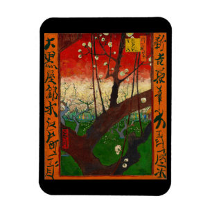 Vincent van Gogh - Blühender Pflaumenbaumgarten Magnet
