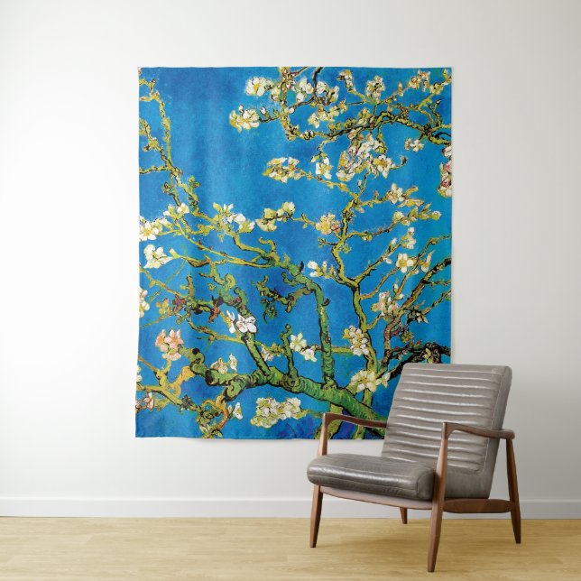 Vincent Van Gogh - Blühendes Almond Tree Kunst, Di Wandteppich (Beispiel)