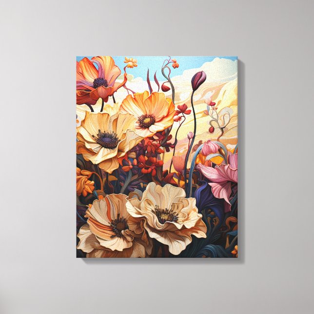 Vincent Van Gogh Blumengarten Malerei Wand Kunst (Vorderseite)