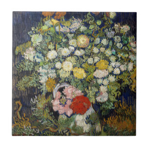 Vincent van Gogh - Blumenstrauß in einer Vase Fliese