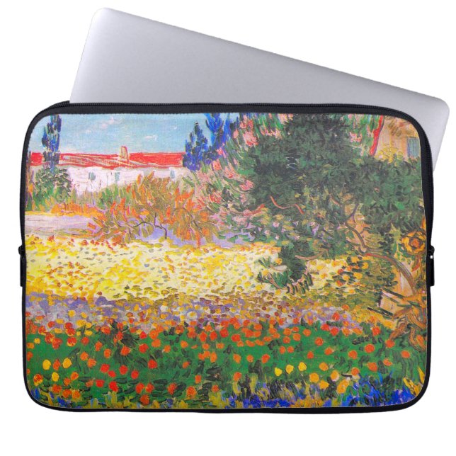 Vincent Van Gogh Blütengarten Laptopschutzhülle (Vorderseite)