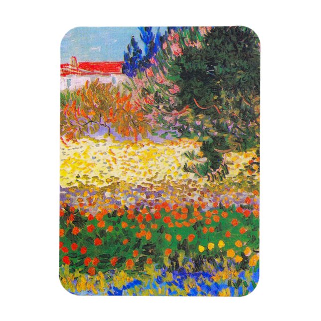 Vincent Van Gogh Blütengarten Magnet (Vertikal)