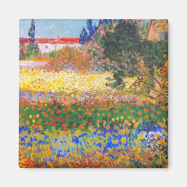 Vincent Van Gogh Blütengarten Magnet (Vorne)