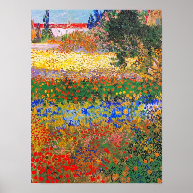 Vincent Van Gogh Blütengarten Poster (Vorne)