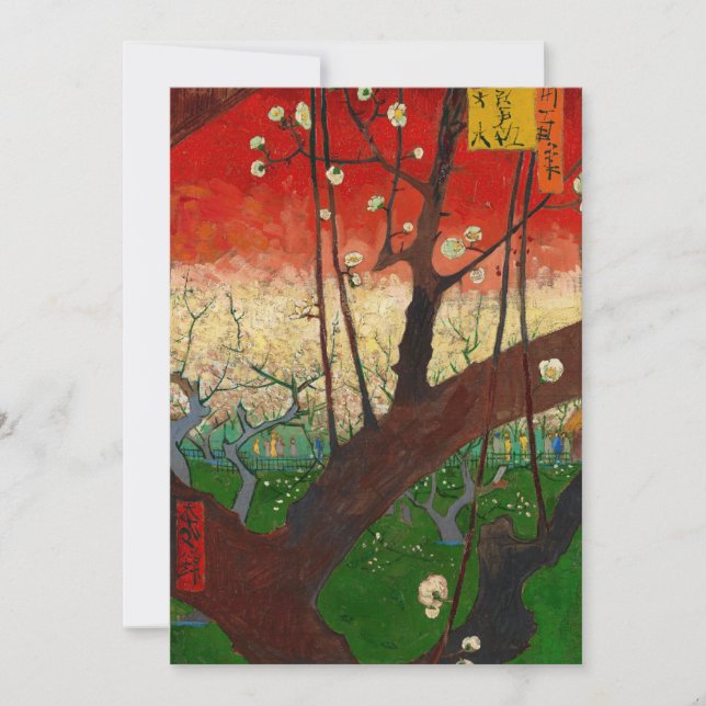 Vincent van Gogh - Blütenpflanzenbaum Dankeskarte (Vorderseite)