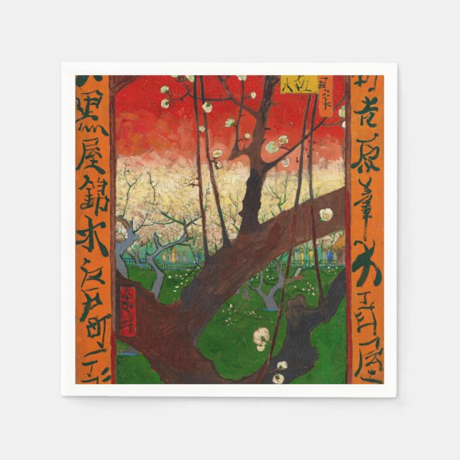 Vincent van Gogh - Blütenpflanzenbaum Serviette (Vorderseite)