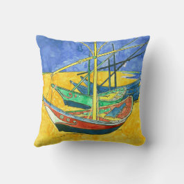 Vincent van Gogh Boats at Saintes-Marie watercol Kissen