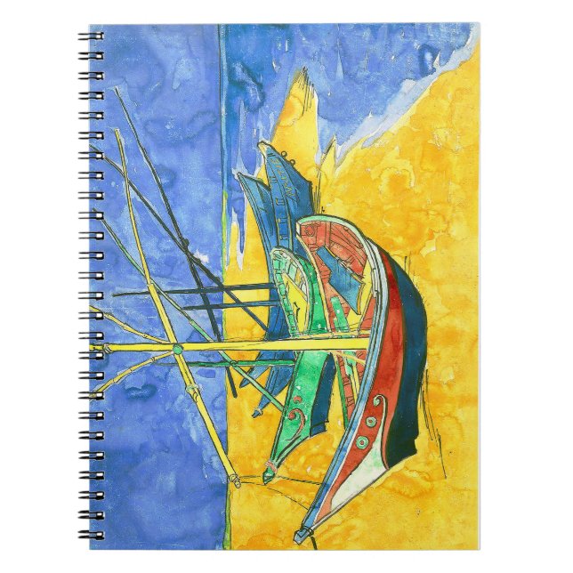 Vincent van Gogh Boats at Saintes-Marie watercol Notizblock (Vorderseite)