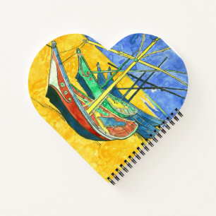 Vincent van Gogh Boats at Saintes-Marie watercol Notizbuch