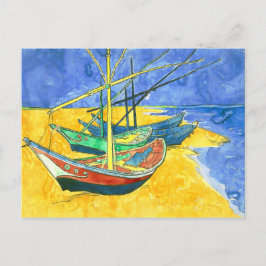 Vincent van Gogh Boats at Saintes-Marie watercol Postkarte