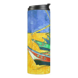 Vincent van Gogh Boats at Saintes-Marie watercol Thermosbecher