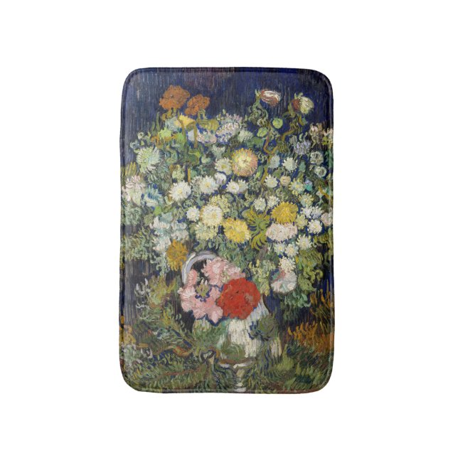 Vincent van Gogh - Bouquet der Blume in einer Vase Badematte (Vorderseite Vertikal)