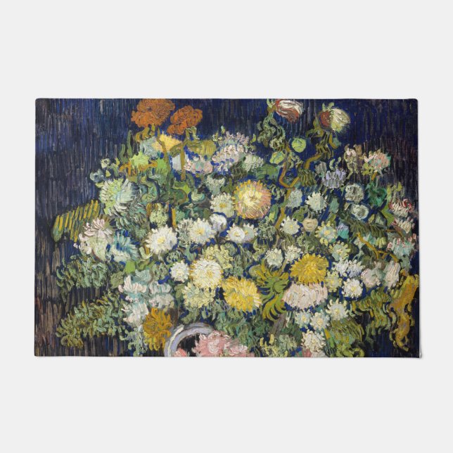 Vincent van Gogh - Bouquet der Blume in einer Vase Fußmatte (Vorderseite)