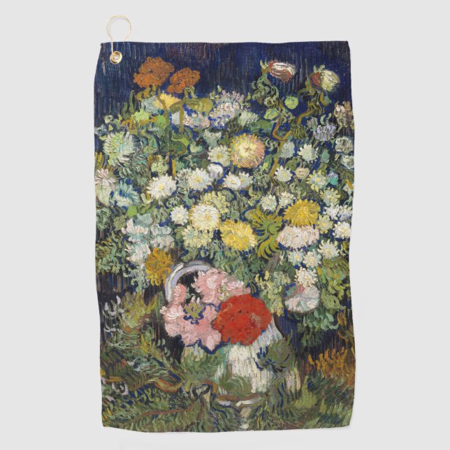 Vincent van Gogh - Bouquet der Blume in einer Vase Golfhandtuch (Vorderseite)