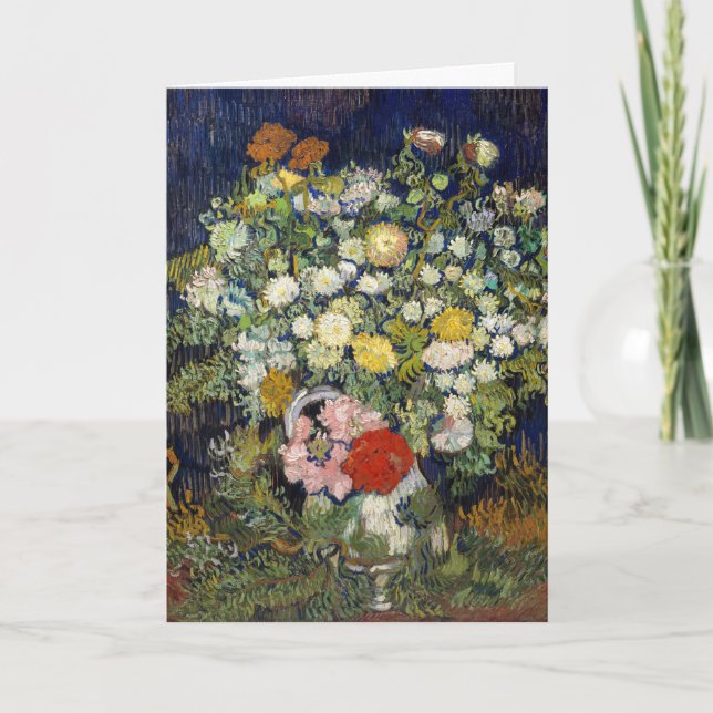 Vincent van Gogh - Bouquet der Blume in einer Vase Karte (Vorderseite)