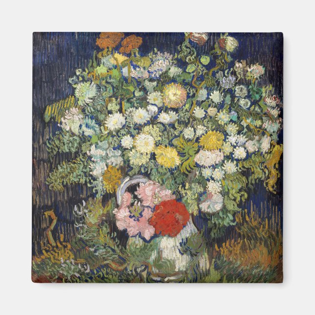 Vincent van Gogh - Bouquet der Blume in einer Vase Magnet (Vorne)